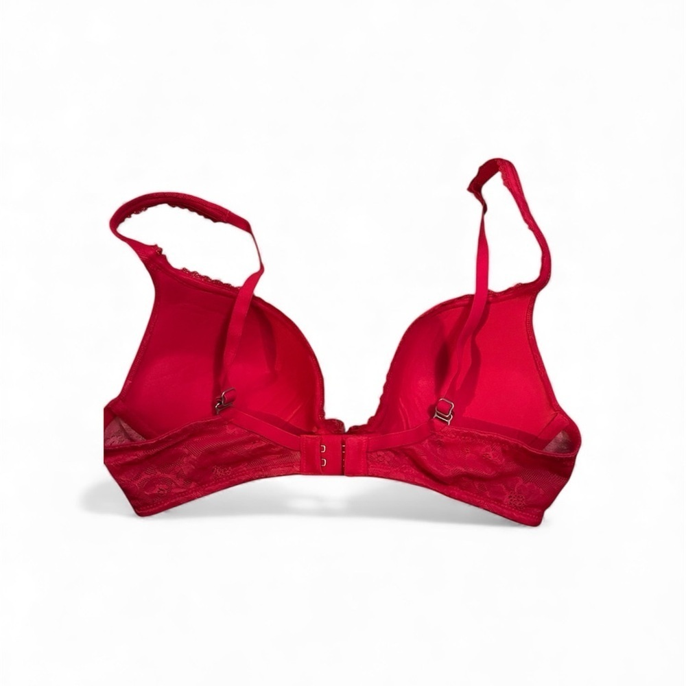 Victorias Secret Body by Victoria Elegant Red Lace Bra Sz 34C,20 - Picture 2 of 2